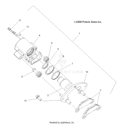 BRAKES, REAR CALIPER - A19SVS95CR/ER [49ATVBRAKERR09SPXP850I]