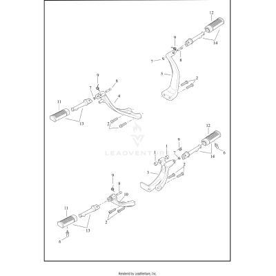 FOOTPEGS, RIDER -FXBB, FXLRS, FXLRST, FXBR