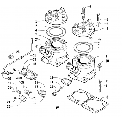 CYLINDER AND HEAD ASSEMBLY