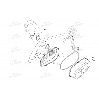 CASE/BELT COOLING AND CLUTCH COVER ASSEMBLIES