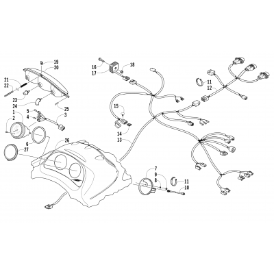 HEADLIGHT, INSTRUMENTS, AND WIRING ASSEMBLIES