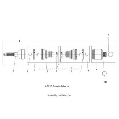 DRIVE TRAIN, REAR DRIVE SHAFT (FROM 8/29/16) - A17SUH57N5 (49ATVSHAFTDRIVERR14SP500)