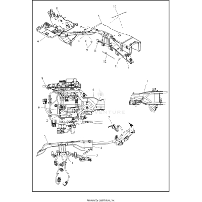 WIRING HARNESS, MAIN, CADDY AND ENCLOSURE