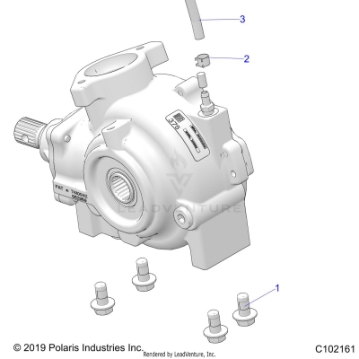 DRIVE TRAIN, GEARCASE MOUNTING, FRONT - A25SYY95AH (C102161)