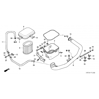 AIR CLEANER (TURBO) (-'04)