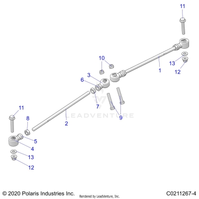 STEERING, TIE RODS - A25SDZ57AP (C0211267-4)