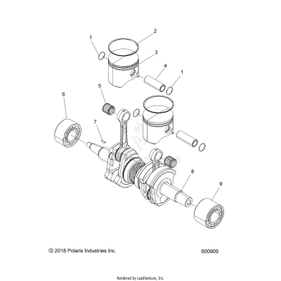 ENGINE, PISTON and CRANKSHAFT - S19EGK8PS ALL OPTIONS (600909)