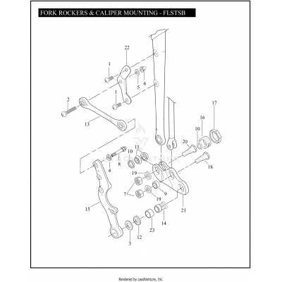 FORK ROCKERS & CALIPER MOUNTING - FLSTSB