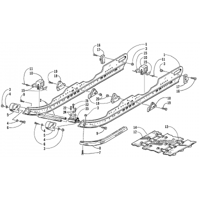 SLIDE RAIL AND TRACK ASSEMBLY