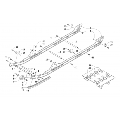 SLIDE RAILS AND TRACK ASSEMBLY