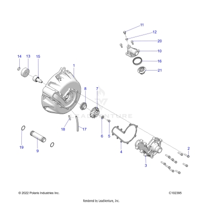 ENGINE, COOLING SYSTEM and WATER PUMP - A25SYE85AL (C102395)