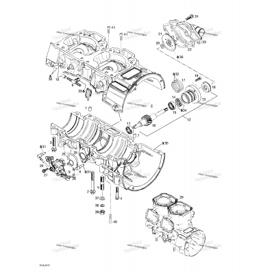 Crankcase, Water Pump And Oil Pump