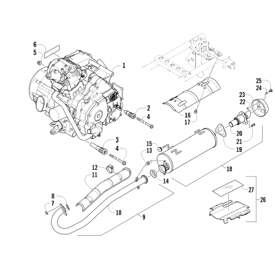 ENGINE AND EXHAUST