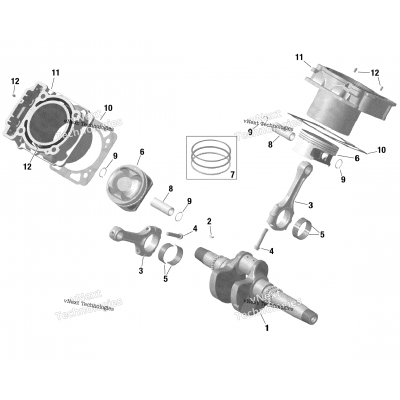 Rotax - Crankshaft, Piston And Cylinder