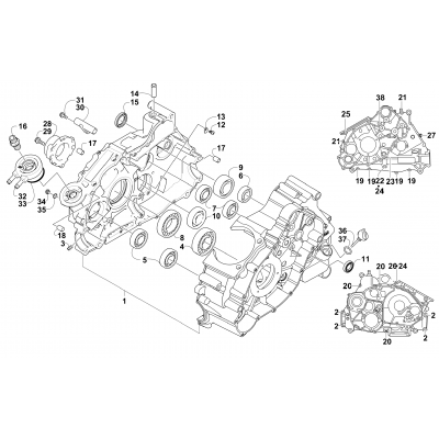 CRANKCASE ASSEMBLY (VIN: 4UF07MPV97T330001 and above)