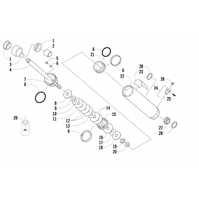 REAR SUSPENSION REAR ARM SHOCK ABSORBER