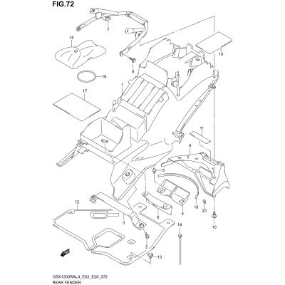 REAR FENDER (GSX1300RAL4 E28)