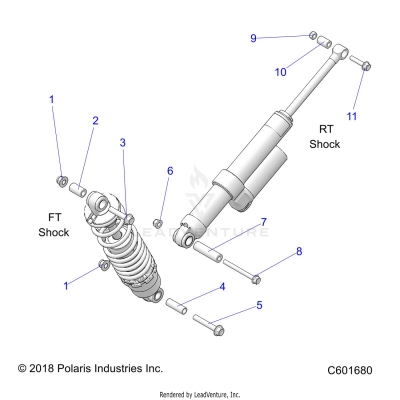 SUSPENSION, SHOCK MOUNTING, REAR SUSP. - S20EKL8RS (C601680)