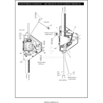MAIN WIRING HARNESS - ABS BRAKES (NON-FAIRING MODELS) (4 OF 5)