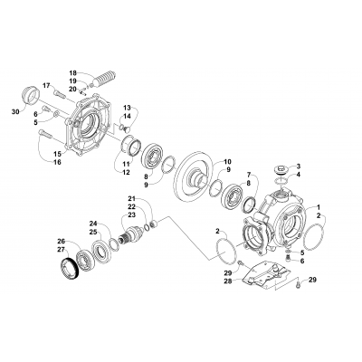 REAR DRIVE GEARCASE ASSEMBLY