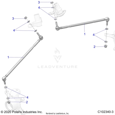 STEERING, STEERING TIE RODS - A25SGE95AT (C102340-3)