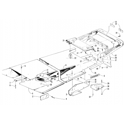 TUNNEL AND REAR BUMPER ASSEMBLY