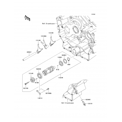 Gear Change Drum/Shift Fork(s)