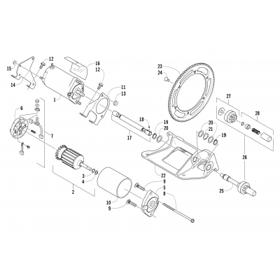 FLEX-DRIVE STARTER MOTOR ASSEMBLY