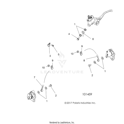 BRAKES, FRONT BRAKE LINES - A19SHE57FP (101459)