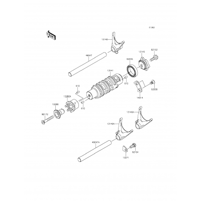 Gear Change Drum/Shift Fork(s)