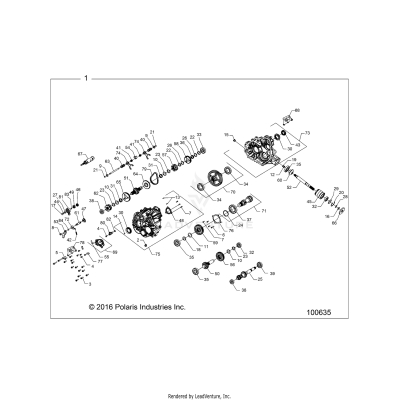 DRIVE TRAIN, MAIN GEARCASE - A17DAH57A5 (100635)