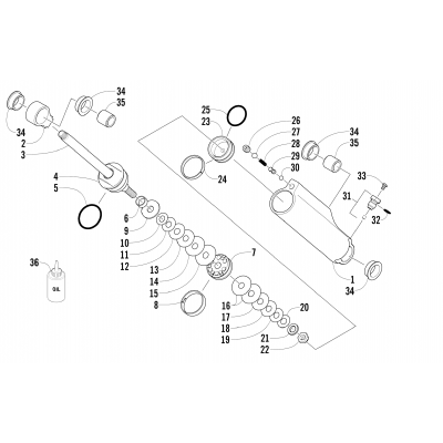 REAR SUSPENSION REAR ARM SHOCK ABSORBER