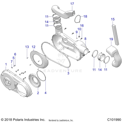BODY, CLUTCH COVER - A19SEA57F1/SEE57F1/SEE57F2 (C101990)