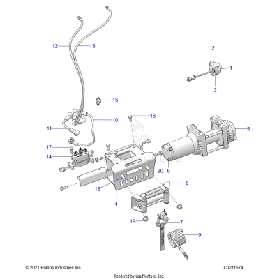 CHASSIS, WINCH - A25SXZ85A9/AM/AP (C021574)