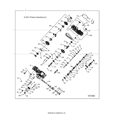 DRIVE TRAIN, MAIN GEARCASE - A20SUE57D5 (101448)