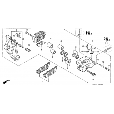 REAR BRAKE CALIPER