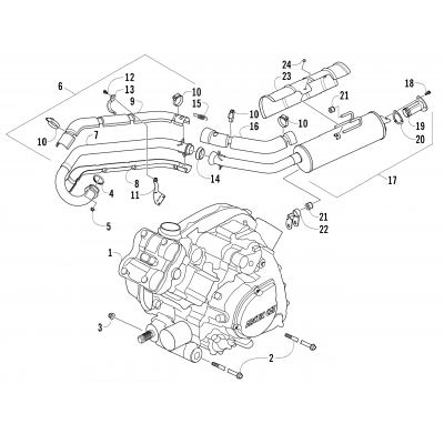 ENGINE AND EXHAUST