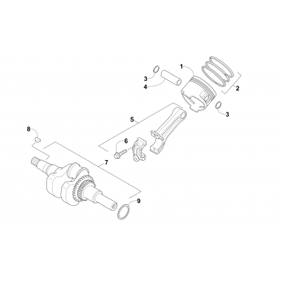 PISTON AND CRANKSHAFT ASSEMBLY