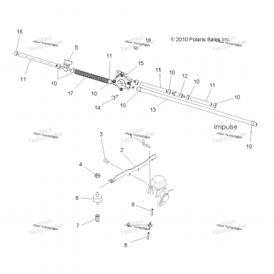 Engine, Carburetor Mounting & Fuel Lines