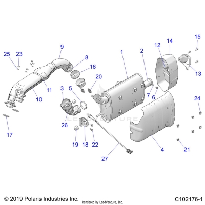 ENGINE, EXHAUST - A23SLE95PK (C102176-1)
