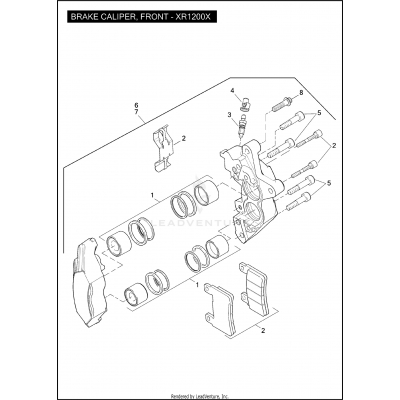 BRAKE CALIPER, FRONT - XR1200X