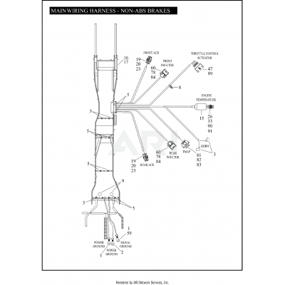 MAIN WIRING HARNESS - NON-ABS BRAKES - FLHTP (2 OF 5)