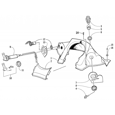 CONSOLE AND SWITCH ASSEMBLY