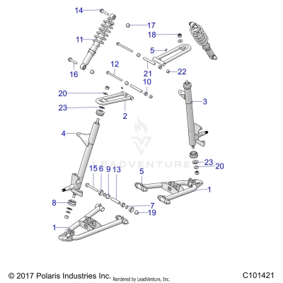SUSPENSION, FRONT - A20HAB15A2 (101421)