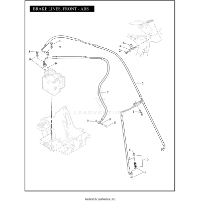 BRAKE LINES, FRONT - ABS