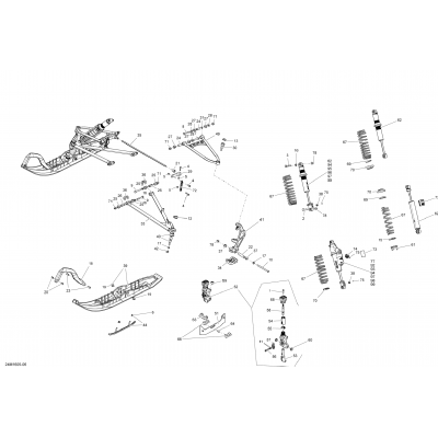 Передняя подвеска, Лыжи- Все модели