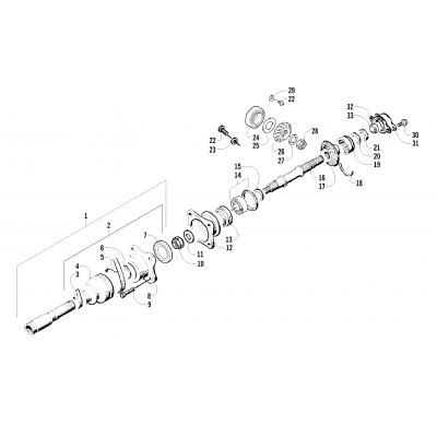 SECONDARY DRIVE ASSEMBLY (2X4)