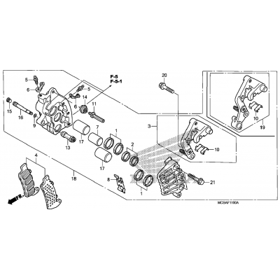 RIGHT FRONT BRAKE CALIPER ('07)