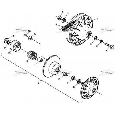 Driven Clutch Scrambler 400L