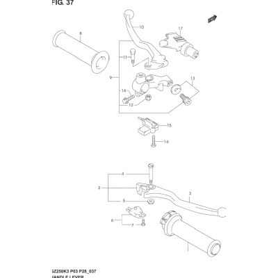 HANDLE LEVER (MODEL K2)